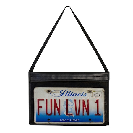 Stitched Shop Ticket/License Plate Holder W/Hanging Strap, PK15